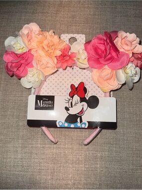 Disney Minnie Mouse Pink Floral Ear Headband